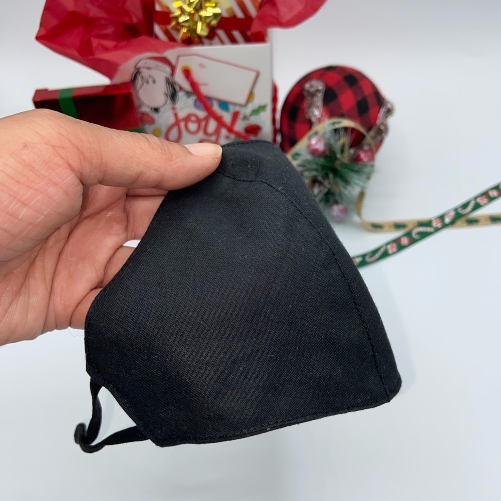 Handmade cozybeanz Adult Black Cotton Face Mask